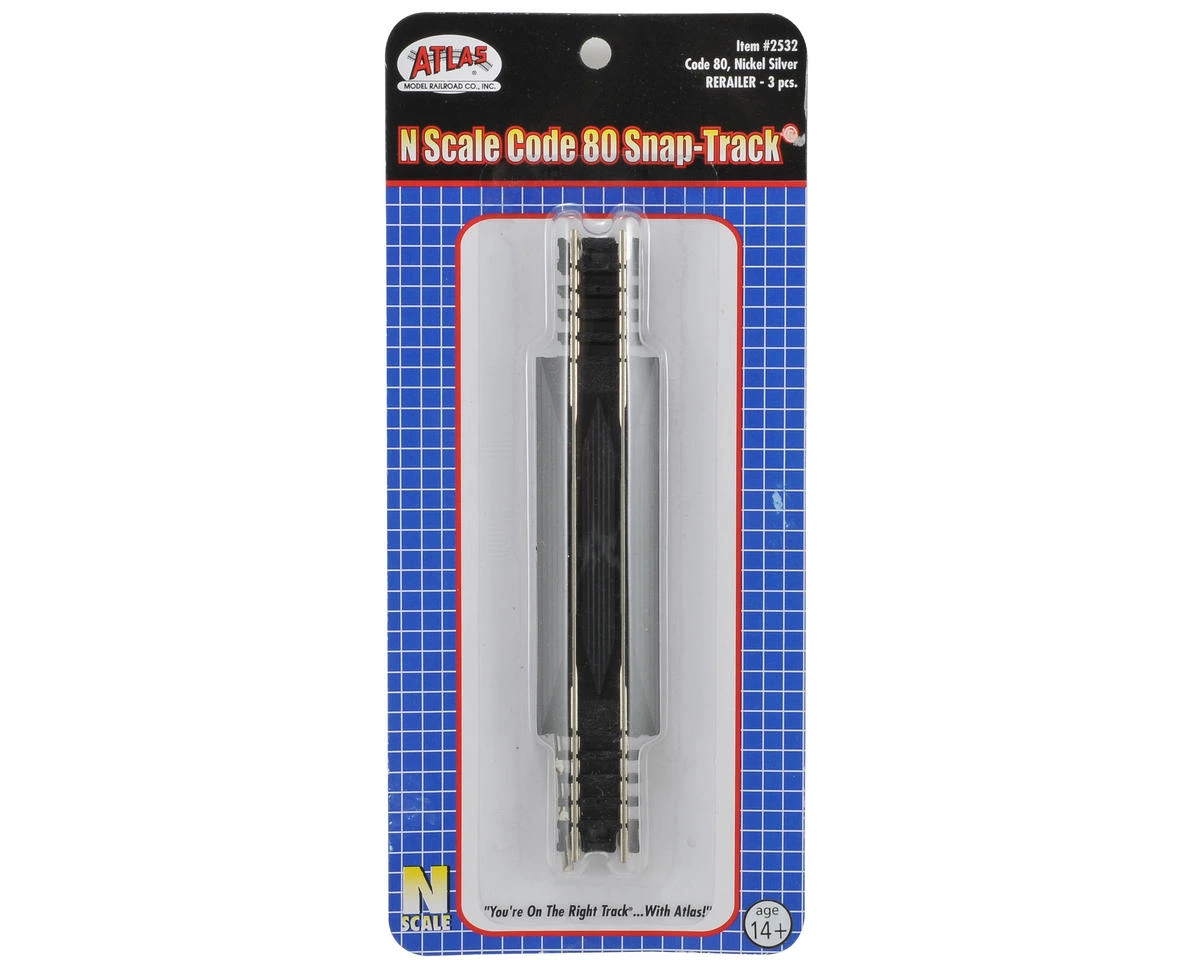 Atlas Railroad N-Gauge Code 80 Snap-Track 5" Re-Railer (3) 4 Atlas Railroad N-Gauge Code 80 Snap-Track 5" Re-Railer (3) - Image 2