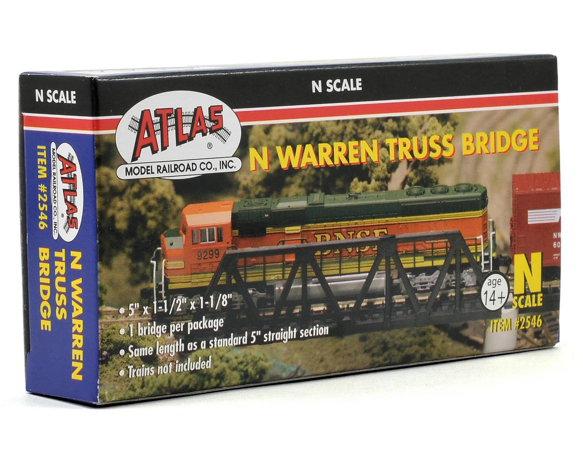 Atlas Railroad N-Gauge Code 80 Snap-Track Warren Truss Bridge 4 Atlas Railroad N-Gauge Code 80 Snap-Track Warren Truss Bridge - Image 2