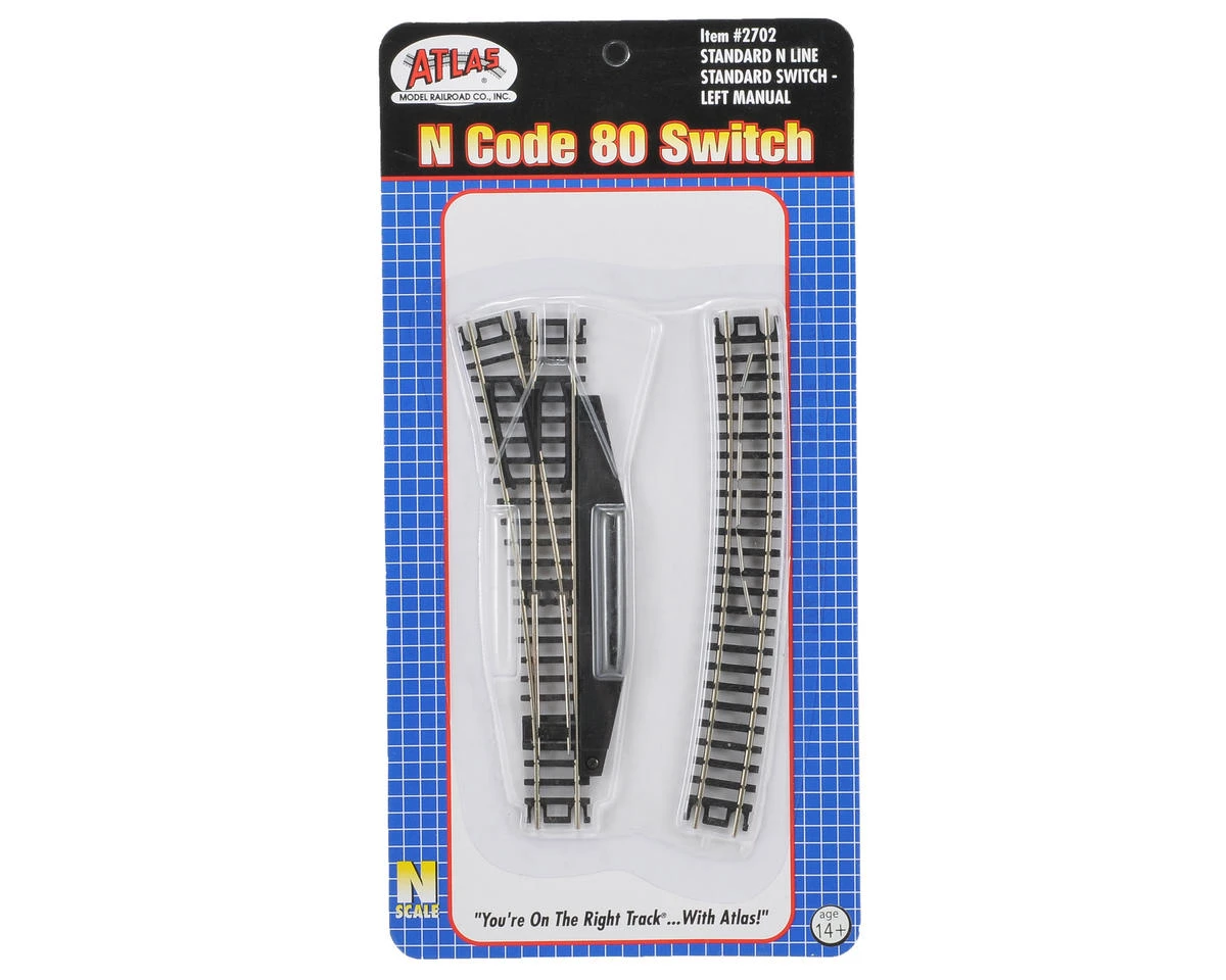 Atlas Railroad N-Gauge Code 80 Manual Left-Hand Switch 4 Atlas Railroad N-Gauge Code 80 Manual Left-Hand Switch - Image 2