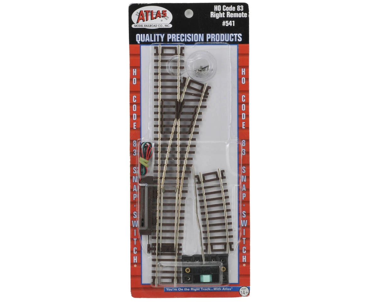 Atlas Railroad HO-Gauge Code 83 Snap-Track Remote Right-Hand Switch 4 Atlas Railroad HO-Gauge Code 83 Snap-Track Remote Right-Hand Switch - Image 2