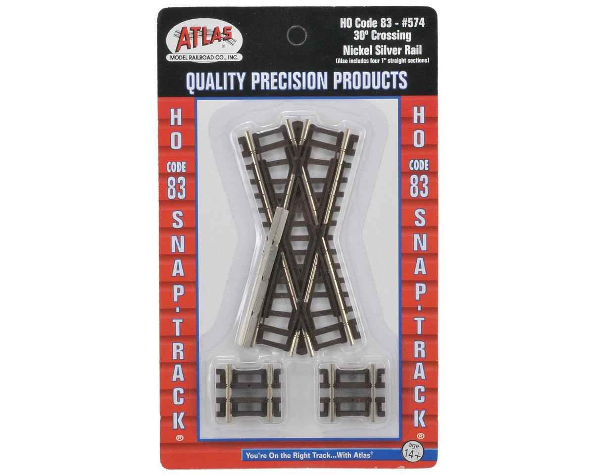 Atlas Railroad HO-Gauge Code 83 30° Crossing 4 Atlas Railroad HO-Gauge Code 83 30° Crossing - Image 2