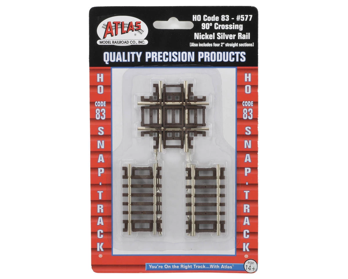 Atlas Railroad HO-Gauge Code 83 90° Crossing 4 Atlas Railroad HO-Gauge Code 83 90° Crossing - Image 2