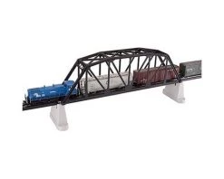 Atlas Railroad HO KIT Code 83 18" Through Truss Bridge, Black