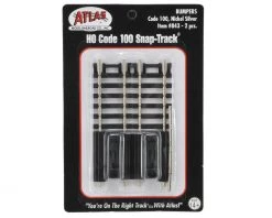 Atlas Railroad HO-Scale Code 100 Bumpers (2) (Nickel Silver) -Atlas Railroad Sales Shop atl843 1