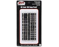 Atlas Railroad HO-Gauge Code 100 Snap-Track Straight Assortment (12)