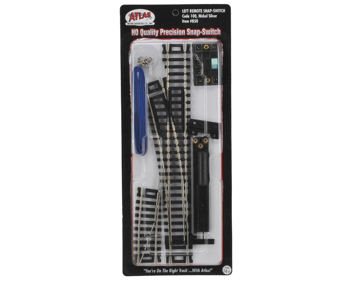 Atlas Railroad HO-Scale Code 100 Remote Left Hand Remote Snap Switch (Nickel Silver) 4 Atlas Railroad HO-Scale Code 100 Remote Left Hand Remote Snap Switch (Nickel Silver) - Image 2