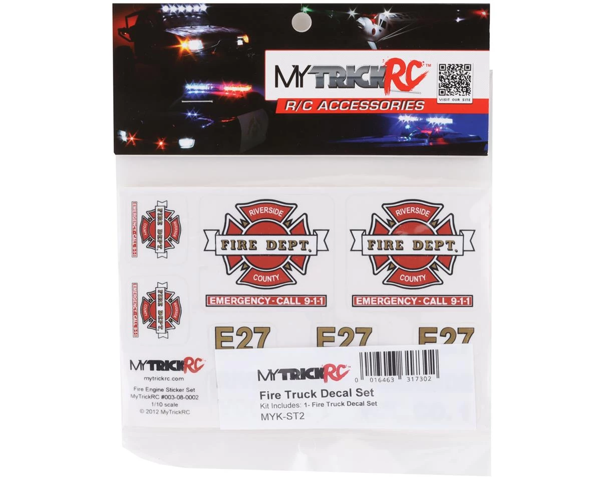 MyTrickRC Fire Truck Decal Set 4 MyTrickRC Fire Truck Decal Set - Image 2
